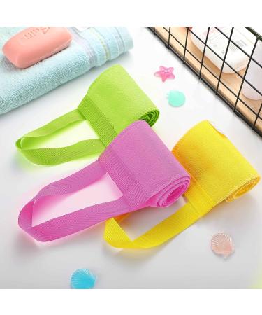 7 Pcs Korean Exfoliating Washcloth and Mitts Set - Long Back Wash Towel for Shower and Massage - Multicolor Scrub Mitts for Removing Dry Skin - Buy Online on GoSupps.com