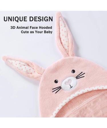 TBEZY Baby Hooded Towel | Ultra Soft Thick Cotton Bath Towel for Newborn (Bunny) Rabbit Design - Buy Online on GoSupps.com