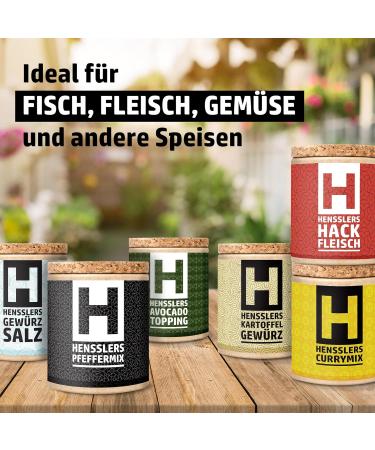 Hensslers 6 Series Spice Set - Salt & Pepper Mix Curry Potato Spice & More for Roasting & Grilling | 5x80g & 1x50g | International Shipping - Buy Online on GoSupps.com