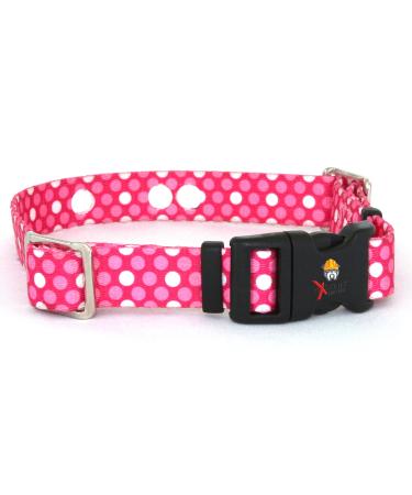 Extreme Dog Fence Replacement Containment and Training Collar Strap for Most Dog Fence Brands - Multiple Patterns and Sizes Pink Dots Medium: 13" - 18" x 3/4"