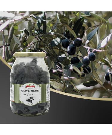 Novella Olive Nere al Forno - Stone-Free Black Olives 660g | Gourmet Dried Delicatessen for Antipasti - International Shipping - Buy Online on GoSupps.com