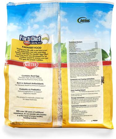 Kaytee Forti-Diet Pro Health Egg-Cite! Parakeet Food 5lb - Nutritious & Balanced Diet - Buy Online on GoSupps.com
