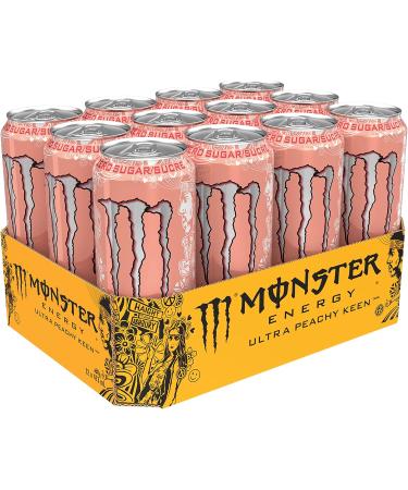Monster Energy Ultra Peachy Keen 473mL Cans Pack of 12 - Buy Online on GoSupps.com
