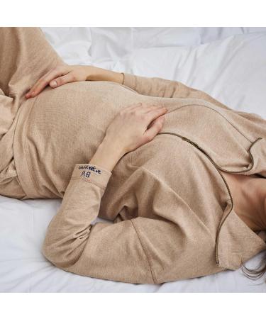 BABA WEST Organic Cotton Maternity Loungewear - Camel Two-Piece Pregnancy Set - Buy Online on GoSupps.com
