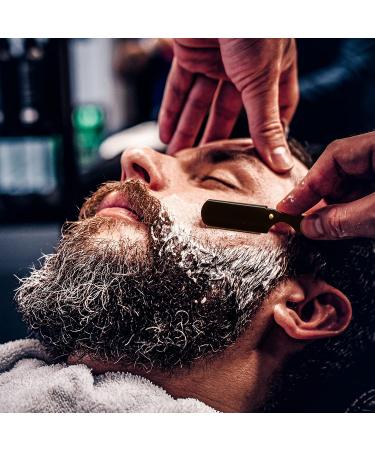 Utopia Care Professional Barber Straight Edge Razor Safety with 100 Lord Blades - Stainless Steel (Black) - Buy Online on GoSupps.com