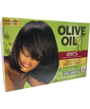 ORS Olive Oil Built-In Protection Full Application No-Lye Hair Relaxer - Extra Strength Kit (Pack of 1)