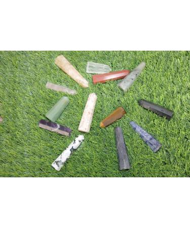 Third Eye Crystals Mix - 5 Handmade Crystal Points for Home Decor | Good Luck Towers & Reiki Symbol Gifts - Buy Online on GoSupps.com