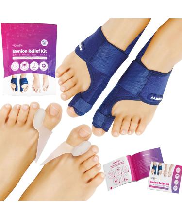 JFA Medical Bunion Corrector Bunion Splint Toe Separators Pain Relief & Protection Adjustable Size Day Night Support