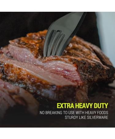 100 Pack Heavy Duty Black Plastic Forks - Individually Wrapped Disposable Utensils for Restaurant, Take Out & Catering - Buy Online on GoSupps.com