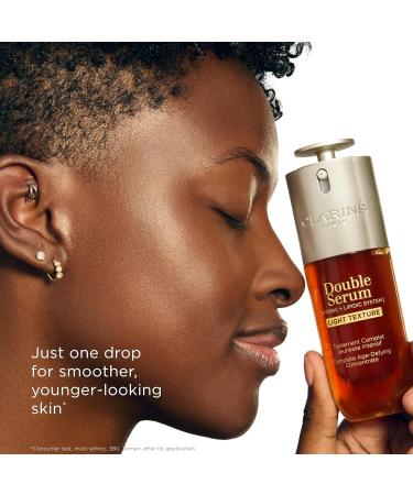 Clarins DOUBLE SERUM LIGHT TEXTURE | Anti Aging Serum | Visibly Firms Smoothes Boosts Radiance and Refines Pores | 24H Hydration | Great for Combination to Oily Skin and Humid Climates Double Serum Light 1.7 Fl Oz - Buy Online on GoSupps.com