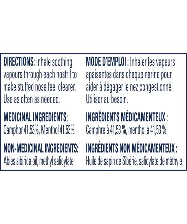 Vicks Vapoinhaler Nasal Decongestant with Soothing Vapors for Temporary Relief due to a Cold Menthol Scent 1 Pack 0.2 mL Pack of 1 - Buy Online on GoSupps.com