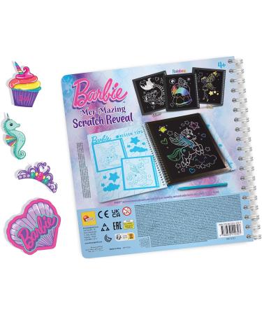 Lisciani Barbie Scratch Mermaid Sketchbook - Magical Coloring & Decorating Book for Girls 4+ | Creative Play with Multi-Colored Pages - Buy Online on GoSupps.com