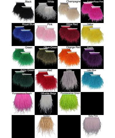 2 Yards Black Ostrich Feathers Fringe Trim Ribbon for Sewing & Crafts - 3-4 inch Width - Buy Online on GoSupps.com