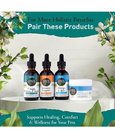 Earth Animal Herbal Remedies Supplement for Cats & Dogs - Cough, Wheeze & Sneeze - Buy Online on GoSupps.com
