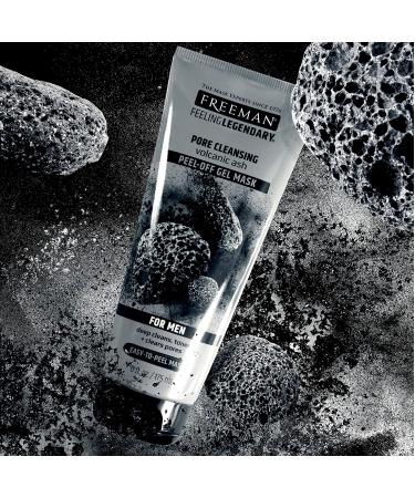 Freeman Volcanic Ash Peel-Off Gel Mask 6 fl.oz. - Deep Cleansing for Men | Removes Dirt, Unclogs Pores without Over-Drying - Buy Online on GoSupps.com