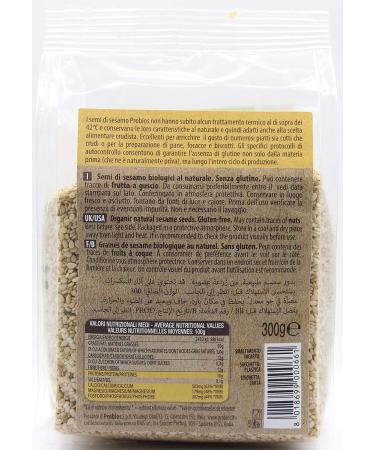 Probios - Sesame Seeds.Semi di Sesamo Pack of 6 x 300g - Buy Online on GoSupps.com