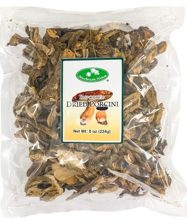 Mushroom House Mushroom Bag, Dried Porcini, 8 Ounce Dried Porcini 8 Ounce (Pack of 1)