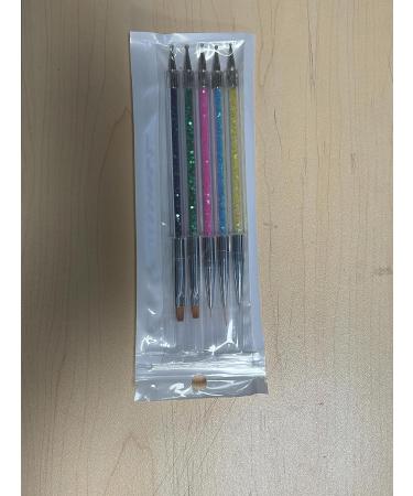 LANDOT 5Pcs Double Ended Nail Art Brushes Set - Dotting Pen Liner & Point Drill Painting Tools for DIY Designs - Buy Online on GoSupps.com