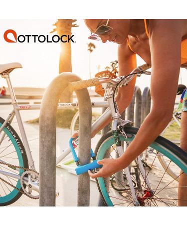 OTTOLOCK Sidekick Compact U-Lock | Lightweight Silicone-Coated Bike Lock in Orange - Buy Online on GoSupps.com