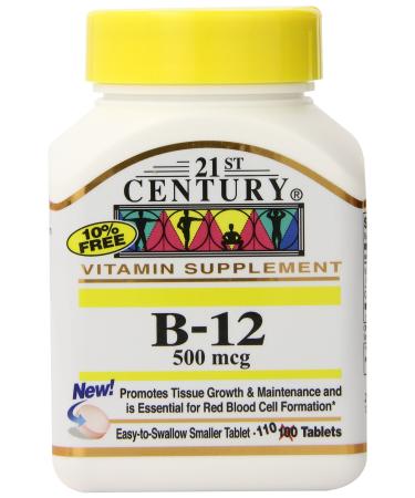 21st Century B-12 500 mcg 110 Tablets