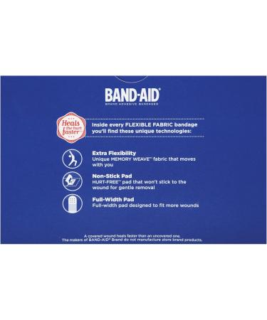 Johnson & Johnson Flexible Fabric Adhesive Bandages - 1x3 | 100 per Box (Pack of 12) - Buy Online Internationally - Buy Online on GoSupps.com