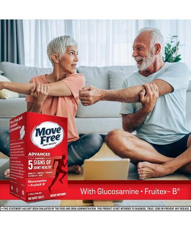 Move Free Advanced Glucosamine Chondroitin + Calcium Fructoborate Joint Support Supplement - 200 Tablets - Buy Online on GoSupps.com