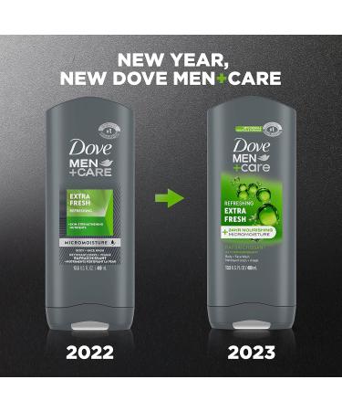 Dove Men Extra Fresh 13.5oz Body Wash & 3oz 2-in-1 Shampoo Conditioner for Men's Skin & Hair - Buy Online on GoSupps.com