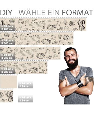 Premium Self-Adhesive Kitchen Wall Sticker - Glass Look Design 60x340cm | Durable & Easy to Install for All Surfaces - Buy Online on GoSupps.com