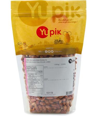 Yupik Jumbo Red Skin Peanuts Raw 1Kg Kosher Gluten-Free High in Fiber Buttery Nut Perfect for Snacking & Baking Protein Snacks Source of Fiber Low in carb 1 kg (Pack of 1) - Buy Online on GoSupps.com