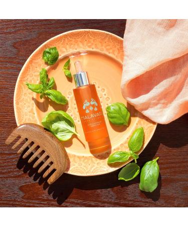 MALAVARA Ultra Luxuriant Hair Elixir - 100% Natural Vegan 30ml - Hair and Scalp Treatment with Basil Root, Amla, Brahmi, and Bhringraj for Dry and Damaged Hair - Coconut, Almond, Moringa Blend - Buy Online on GoSupps.com