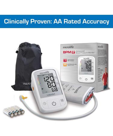 Microlife BPM2 Advanced Automatic Digital Blood Pressure Monitor | Large Cuff 60 Readings Hypertension Risk Indicator - Ship Worldwide - Buy Online on GoSupps.com