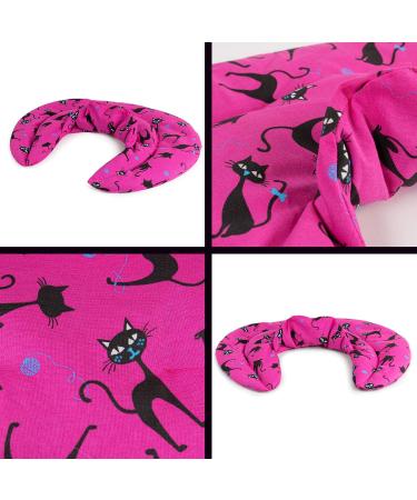 Cozy Cat-Pink Neck Pillow with Stand-Up Collar - Heat Pad & Rapeseed Filled Neck Warmer - Perfect for International Shipping - Buy Online on GoSupps.com