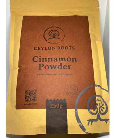 Pure Ceylon Cinnamon Powder 250g-Sweet Citrus Warm & Fragrant - Resealable -Eco Friendly Pouch