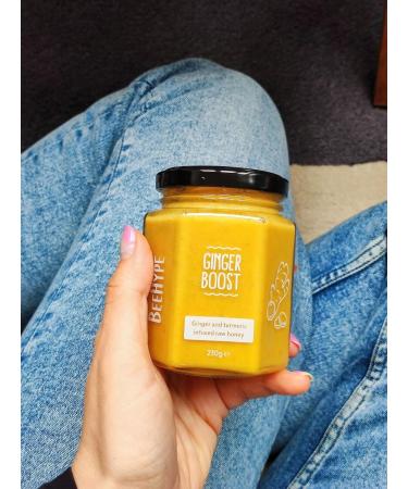 BeeHype - Ginger Boost - Ginger and Turmeric Infussed Raw Honey with NO Preservatives and NO Refined Sugars - Vegetarian Nut and Dairy-Free 230g Ginger Boost 230 g (Pack of 1) - Buy Online on GoSupps.com