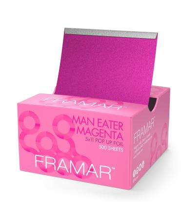 Framar Magenta Pop Up Hair Foil, Aluminum Foil Sheets, Hair Foils For Highlighting - 500 Foil Sheets