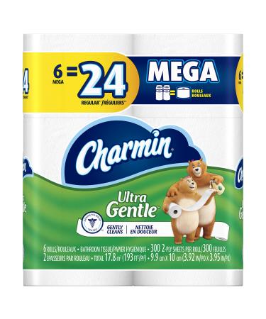 Charmin Ultra Gentle Toilet Paper, 3 Pack Of 6 Mega Rolls