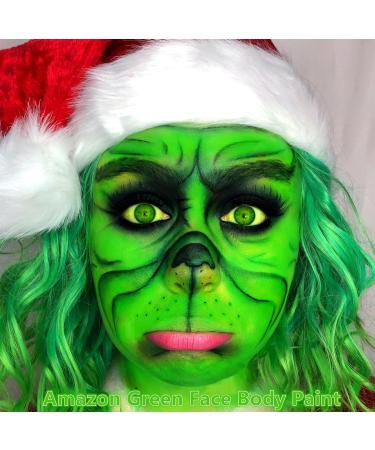 Go Ho Water Based Green Face Paint Stick (1.06 Oz) - Washable Cream Body Paint for Grinch Costume Makeup | Full-Coverage SFX Cosplay and Theater Makeup Stick - Halloween Essential - Buy Online on GoSupps.com