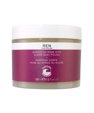 REN Clean Skincare Moroccan Rose | Hydrating & Smoothing | Rose-Infused for All Skin Types Sugar Body Polish