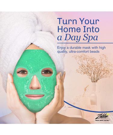 Perfecore Facial Mask for Puffy Eyes & Migraine Relief - Hot Cold Compress Pack for Sinus, Headaches, Spa Therapy - Gel Beads Mask for Sleeping, Travel - Green - Buy Online on GoSupps.com