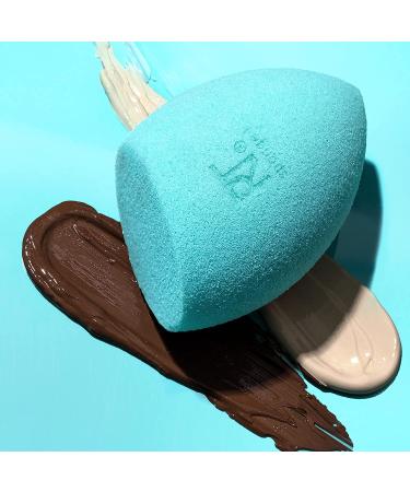 Real Techniques Airblend Beauty Makeup Sponge - Blue Matte Blender for Foundation & Cream Products - Medium to Full Coverage, Blends & Mattifies - 1 Count - Buy Online on GoSupps.com