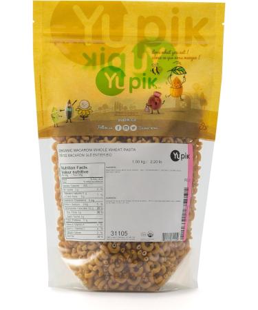 Yupik Organic Whole Wheat Macaroni 1 kg 6 Count Non-GMO Vegan Pasta Made from Whole Durum Semolina Salt-Free Oil-Free Source of Fiber Ideal for Hot or Cold Pasta Recipes 1 kg (Pack of 6) - Buy Online on GoSupps.com