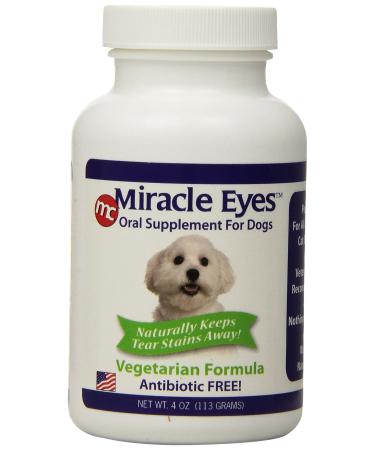 Miracle Care Tear Stain Reducer Oral Supplement for Dogs and Cats Vegan 4 Oz.
