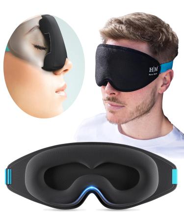 Halo Sleeping Mask for Women and Men- 3D Sleep Mask for Men - Blackout Eye Mask for Sleeping or Yoga -Zero Eye Pressure Sleep Masks for Women -Our Blindfold Sleep Eye Mask Includes a Free Travel Pouch