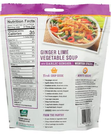 Fresh Gourmet  Wonton Strip  Garlic Ginger  3.5 Oz - Buy Online on GoSupps.com