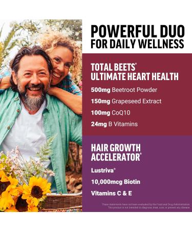 Force Factor Hair Growth Accelerator Capsules 90 Capsules + Total Beets Ultimate Heart Health Blood Pressure Support Pomegranate Berry 60 Soft Chews - Buy Online on GoSupps.com