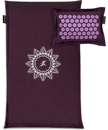 ProsourceFit Acupressure Mat and Pillow Set - Natural Royal Lilac for Back/Neck Pain Relief & Muscle Relaxation - Buy Online on GoSupps.com