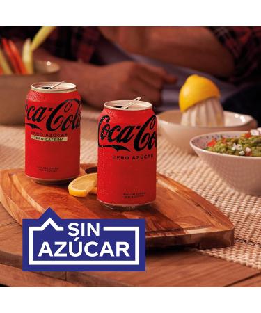  Coca-Cola Coca-Cola Zero Sucre Zero Caffeine - Sugar Free Soda No Calorie No Caffeine - Pack of 24 330ml Canisters - Buy Online on GoSupps.com