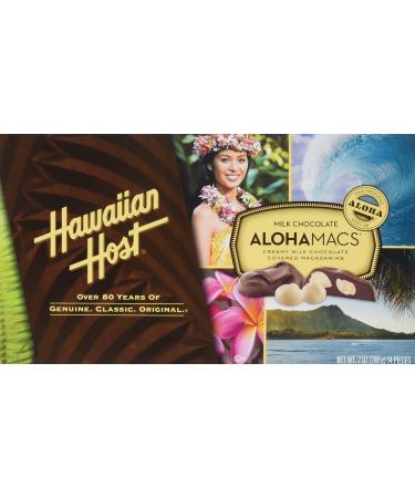 Hawaiian Host Aloha Macs Milk Chocolate Macadamia Nuts (7 ounce box, 14 pieces) (1 Box) Chocolate 7 Ounce (Pack of 1)