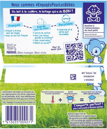 Nestl Baby P'tit Brewed Banana Dairy from 6 Months - 4 x 100 g (4 Dairy) - Buy Online on GoSupps.com