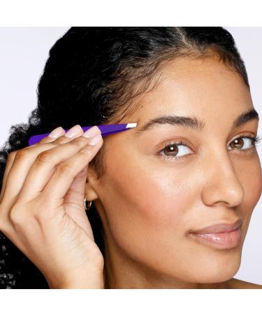 Tweezerman Exclusive Neon Purple Slant Tweezer - Hair Removal Tweezers Stainless Steel - Buy Online on GoSupps.com